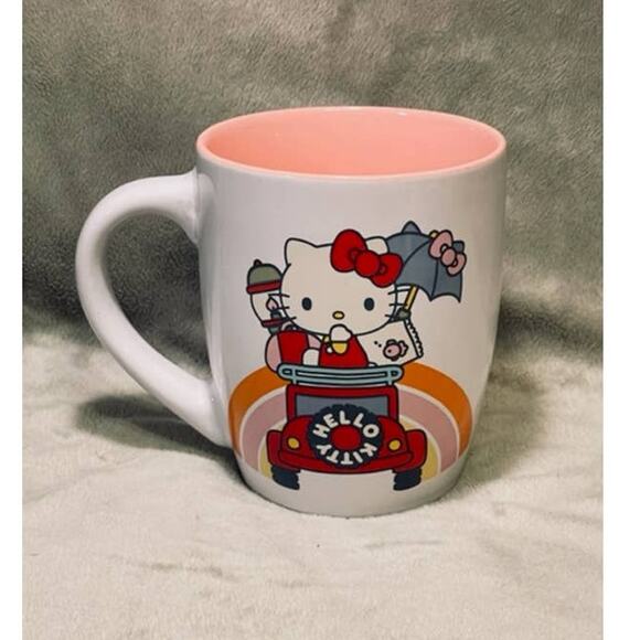 Hello Kitty Rainbows & Travels Ex-Large 25oz Ceramic Mug- NEW - Picture 3 of 6